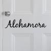 Alohamora wall quotes vinyl lettering wall decal harry potter spell jk rowling wizard key key hook door entry front door lock unlock