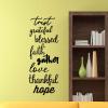 trust grateful blessed faith gather love thankful hope wall quotes vinyl lettering wall decal home decor
