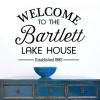Welcome to the [Custom Name] Lake House / Established [Custom Date] wall quotes wall decal vinyl lettering home decor personalized family name cabin rustic vintage 