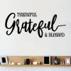 Thankful Grateful & Blessed wall quotes vinyl lettering wall decal home decor home welcome entry entryway faith