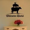Welcome Home {chicken pig cow} wall quotes vinyl lettering wall decal home decor farmhouse farm animals vintage