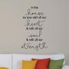 In this house we love with all our heart & with all our soul & with all our strength wall quotes vinyl lettering wall decal home decor vinyl stencil family house rules
