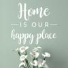 Home is our happy place wall quotes vinyl lettering wall decal home decor vinyl stencil stay home house 