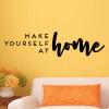 Make yourself at home wall quotes vinyl lettering wall decal home decor vinyl stencil house home stay home visitors entry sign