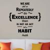 We Are What We Repeatedly Do. Excellence Then Is Not An Act But A Habit. -Aristotle wall quotes vinyl lettering wall decal home decor sticker philosopher stick with it motivational office  