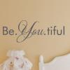 Be. You. Tiful. beautiful, inspiration, beauty, lovely, be yourself, powder room, mirror, vanity