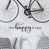 Think Happy Be Happy Wall Quotes Decal Vinyl inspiration motivation happiness think positive