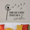 Some see a weed others see a wish {dandelion} wall quotes vinyl lettering wall decal flower inspirational inspiration 