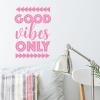 Good Vibes Only wall quotes vinyl lettering wall decal trendy arrows triangle script dorm