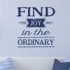 Find joy in the ordinary wall quotes vinyl lettering wall decal happy happiness inspiration every day 