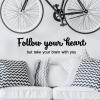 Follow your heart but take your brain with you wall quotes vinyl lettering wall decal home decor vinyl stencil inspiration office you can do anything