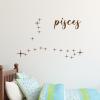 Pisces Constellation stars and name wall quotes vinyl lettering wall decal home decor vinyl stencil zodiac stars moon star sign astrology fish