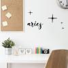 Aries Constellation Stars and Name wall quotes vinyl lettering home decor vinyl stencil nursery bedroom zodiac star sign stars moon  ram, astrology