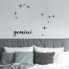 Gemini Constellation Stars and Name wall quotes vinyl lettering home decor vinyl stencil nursery bedroom zodiac star sign stars moon 