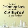 The best memories are made gathered around the table wall quotes vinyl lettering wall decal kitchen dining room eat drink dine memory 
