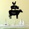 Cluck Oink Moo [rooster/pig/cow silhouettes] wall quotes vinyl lettering wall decal home decor rustic vintage farm farmhouse animal