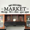 Farm Fresh Goods Market Fresh Eggs - Fruits and Veggies - Locally Grown wall quotes vinyl lettering wall decal home decor kitchen vintage farmhouse rustic