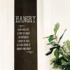 Hangry [han-gree] adj. a state of anger or irritability caused by lack of food; blend of hungry and angry wall quotes vinyl lettering wall decal home decor vinyl stencil kitchen funny hungry angry