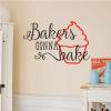 Bakers Gonna Bake  Wall Quotes Vinyl Decal cupcake food eat sweets sweet tooth cake bakery mixer frosting