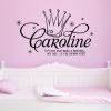 Custom Name It's not easy being a princess..but hey...if the crown fits!! wall decal vinyl lettering wall quotes home decor crown tiara kids princess queen sparkle 