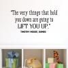 The very things that hold you down are going to lift you up. Timothy Mouse, Dumbo wall quotes vinyl lettering wall decal walt disney inspirational kids nursery