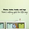 Planes, trains, trucks, and toys There's nothing quite like little boys wall quotes vinyl lettering wall decal home decor kids boy playroom play child