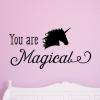 You are magical {unicorn head} wall quotes vinyl lettering wall decal home decor vinyl stencil magic play pretend playroom kids children girls girly