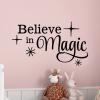 Believe in Magic wall quotes vinyl lettering wall decal home decor vinyl stencil kids girly sparkles disney fairy princess