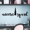 Unicorn squad {unicorn horn} wall quotes vinyl lettering wall decal home decor vinyl stencil girly kids magic pretend