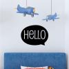 Hello {speech bubble} wall quotes vinyl lettering wall decal home decor vinyl stencil welcome kids room play room children