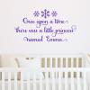 snow princess frozen vinyl wall quote decal