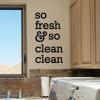 So fresh & so clean clean wall quotes vinyl lettering wall decal home decor laundry room outkast