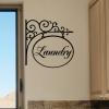 Laundry [hanging sign with scrolls] wall quotes vinyl lettering wall decal home decor vinyl stencil laundry room washer dryer