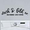 Wash & Dry Co. Help needed - apply within wall quote vinyl lettering wall decal home decor vinyl stencil laundry room washer dryer vintage sign