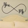 You & Me Infinity Wall Quotes vinyl lettering wall decal forever love marriage wedding anniversary infinity symbol you and me in infinity