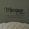 Marriage: an endless sleepover with your favorite weirdo wall quotes vinyl lettering wall decal home decor vinyl stencil wedding love bedroom sleep