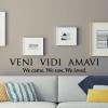 Veni Vidi Amavi We came. We saw. We loved wall quotes vinyl lettering wall decal home decor vinyl stencil wedding love travel