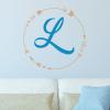 Arrow Circle Monogram wall quotes vinyl lettering wall decal personal personalized custom arrows direction initial