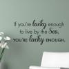 If you're lucky enough to live by the sea, you're lucky enough, beach house, house boat, beach, sea lover, water