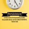 Persistence is what makes the impossible possible, the possible likely, and the likely definite - Robert Half wall quotes vinyl lettering wall decal office quote motivational inspiration workspace workplace break room desk professional