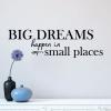 Big dreams happen in small spaces wall quotes vinyl lettering wall decal home decor vinyl stencil home office desk work from home small office professional 