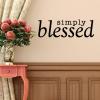 simply blessed wall quotes vinyl lettering wall decal home decor religious faith christian 
