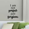 I am not perfect just forgiven wall quotes vinyl lettering wall decal home decor vinyl stencil religious faith christian church pray bible 