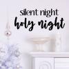 Silent night holy night wall quotes vinyl lettering wall decal home decor christmas xmas holiday seasonal christmas song lyrics 