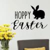 Hoppy Easter with a bunny wall quotes vinyl lettering wall decal home decor seasonal easter spring vintage pun happy easter rabbit 