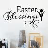 Easter Blessings with a tulip wall quotes vinyl lettering wall decal seasonal spring flower flowers flowery