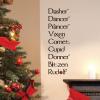 Dasher dancer prancer vixen comet cupid donner blitzen rudolph {with red circle as "o"} wall quotes vinyl lettering wall decal home decor vinyl stencil christmas holiday seasonal santa santa's reindeer names