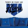 There's no place like home wall quotes vinyl lettering wall decal home decor baseball home plate sports