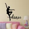 Dance silhouette wall quotes vinyl lettering wall decal home decor ballet dancer dancing girls