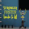 Stronger Faster Harder to Kill wall quotes vinyl lettering wall decal home decor vinyl stencil home gym workout working out 